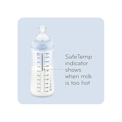 누크 NUK Smooth Flow Anti Colic Baby Bottle, 10 oz, 6 Pack