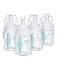 NUK Smooth Flow Pro Anti Colic Baby Bottle - Easy to Assemble and Clean & Reduces Newborn Spit-up & Gas, 5oz, 4-Pack, Neutral