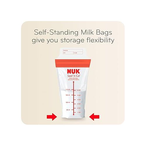 누크 NUK Simply Natural Seal n' Go Breast Milk Bags