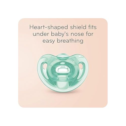 누크 NUK Comfy Pacifiers, 0-6 Months, 6 Count (Pack of 1)