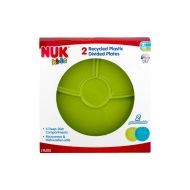 NUK Kids 2 Piece Recycled Plastic Divided Plates