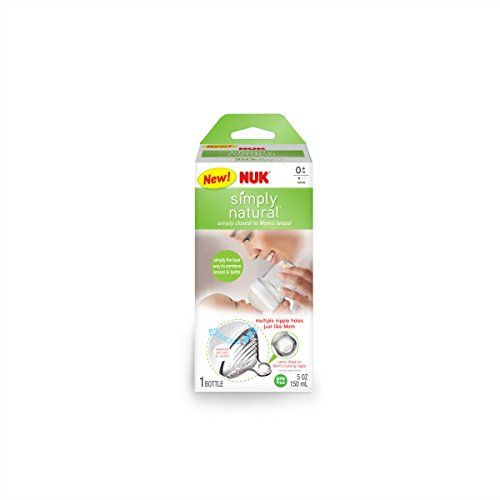 누크 [아마존베스트]NUK Simply Nautral Baby Bottle, Clear, 5oz 1pk