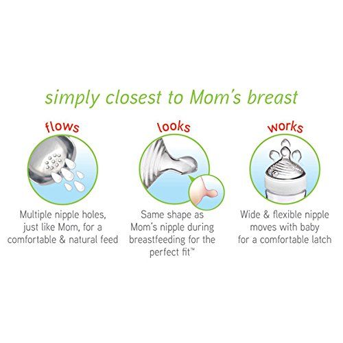 누크 [아마존베스트]NUK Simply Nautral Baby Bottle, Clear, 5oz 1pk