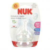 [아마존베스트]NUK Wide Neck Silicone Nipple, Fast Flow, Size 2, 2-Count (1 Package)