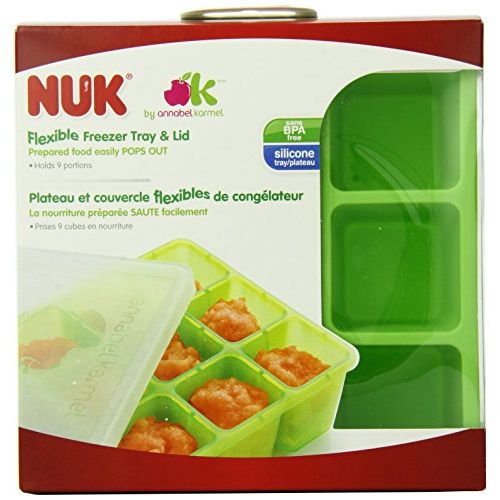 누크 [아마존베스트]NUK Homemade Baby Food Flexible Freezer Tray and Lid Set