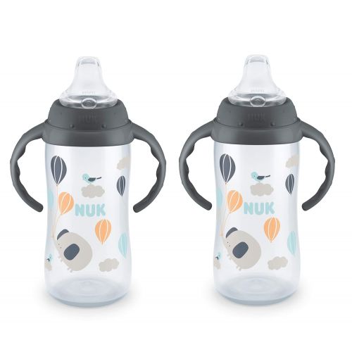 누크 [아마존베스트]NUK 10 Ounce Jungle Large Learner Cup With Handles, 2 Pack, Boy