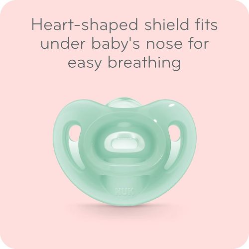 누크 [아마존베스트]NUK Sensitive Orthodontic Pacifiers, Girl, 6-18 Months, 2-Pack