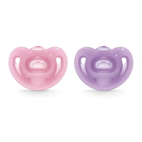 누크 [아마존베스트]NUK Sensitive Orthodontic Pacifiers, Girl, 6-18 Months, 2-Pack