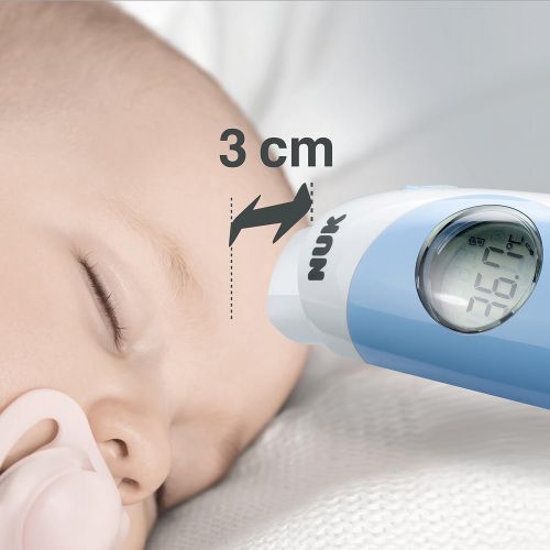 누크 NUK Fieberthermometer Baby Flash (beruehrungslose Fiebermessung an der Stirn durch Infrarotsender, sekundenschnell, hygienisch)