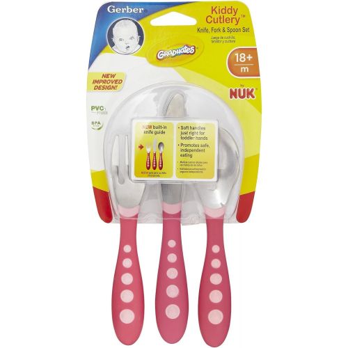 누크 NUK Kiddy Cutlery - Girl - 3 ct