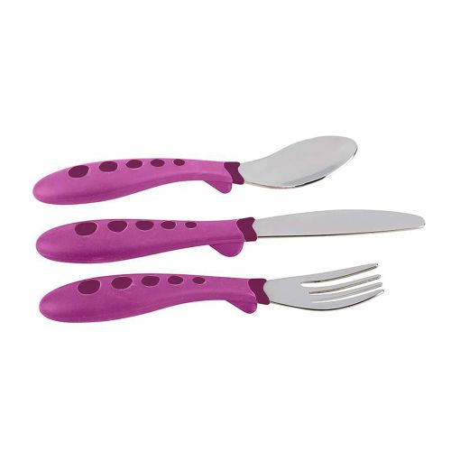 누크 NUK First Essentials Kiddy Cutlery in Assorted Colors, 3-Piece Set, Colors may vary