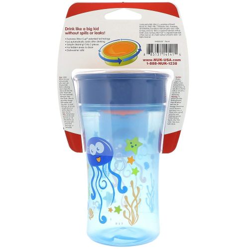 누크 NUK Magic 360 Sippy Cup, Blue, 10oz 1pk, Styles May Vary