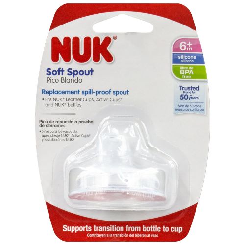 누크 NUK Replacement Silicone Spout, Clear, Pack of 1