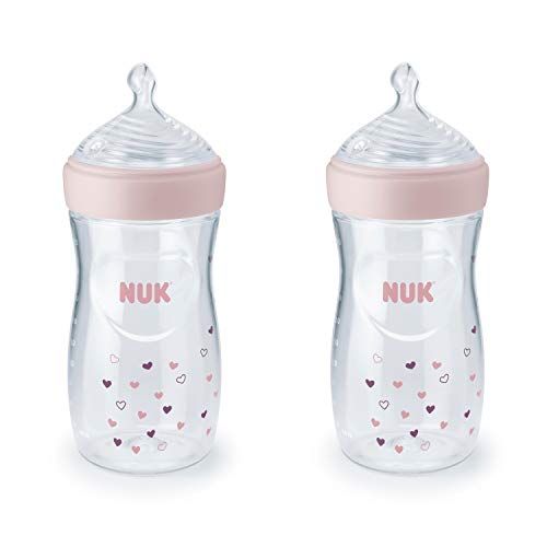 누크 NUK Simply Natural Baby Bottles, 9 oz, 2-Pack