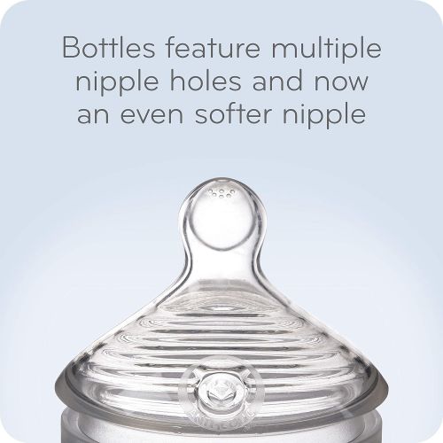 누크 NUK Simply Natural Baby Bottles, 9 oz, 2-Pack