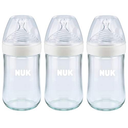 누크 NUK Simply Natural Glass Bottles, 8 Oz, 3 Pack