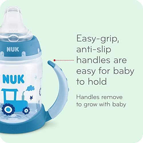 누크 NUK Learner Sippy Cup, Blue dinosaurs, 5 Ounce (Pack of 2)