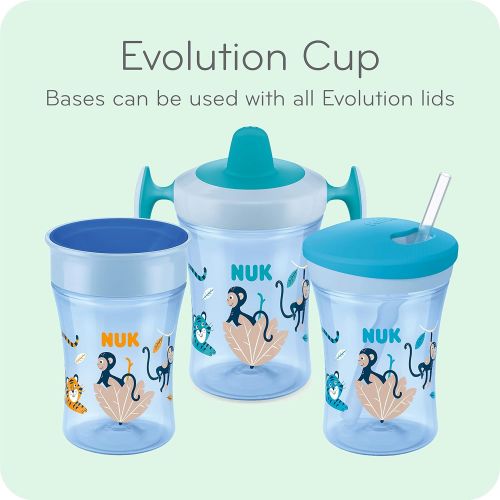 누크 NUK Evolution Soft Spout Learner Cup, 8 oz, 2-Pack, “Colors may vary”