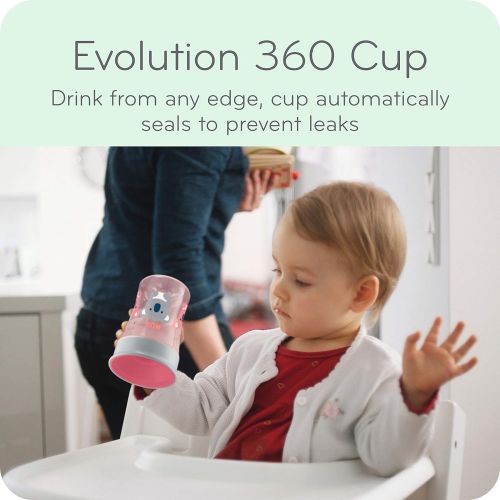 누크 NUK Evolution Soft Spout Learner Cup, 8 oz, 2-Pack, “Colors may vary”