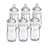 NUK Simply Nautral Baby Bottle, Clear, 9 Ounce (Pack of 6)
