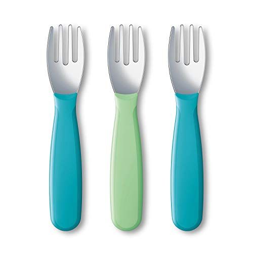 누크 NUK Kiddy Cutlery Forks, 3 Pack, 18+ Months