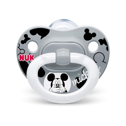 누크 NUK Disney Mickey Mouse Orthodontic Pacifiers, 0-6 Months, 2-Pack