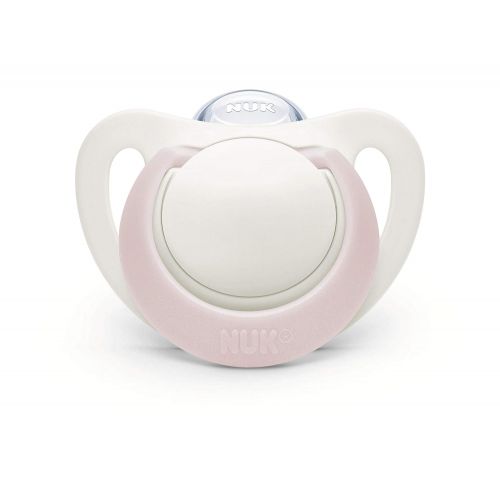 누크 NUK Newborn Orthodontic Pacifiers, Girl, 0-2 Months, 2-Pack