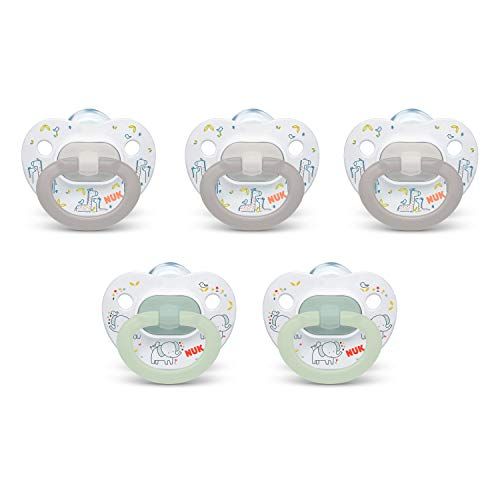 누크 NUK Orthodontic Pacifiers, 0-6 Months, 5-Pack