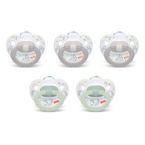 누크 NUK Orthodontic Pacifiers, 0-6 Months, 5-Pack