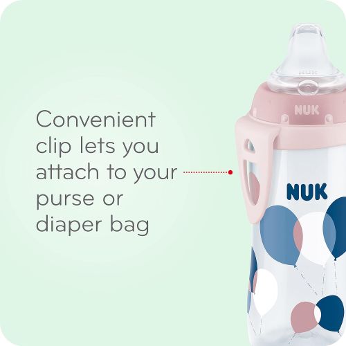 누크 NUK Active Sippy Cup, 10 oz, 2 Pack, 12+ Months, Timeless Collection, Amazon Exclusive