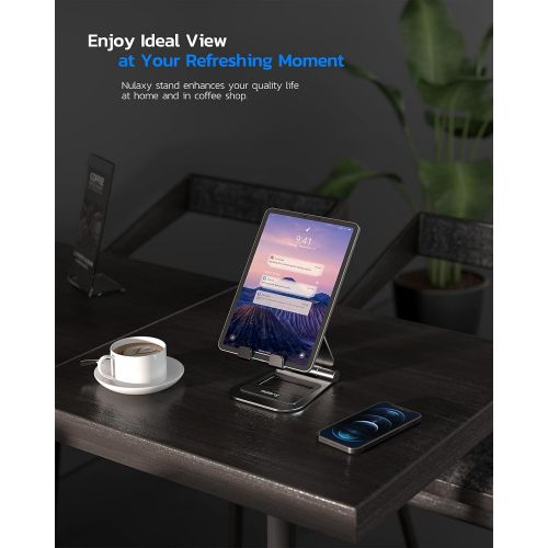  [아마존베스트]Nulaxy A5 Tablet Stand, Foldable Tablet Holder: Table Tablet Stand