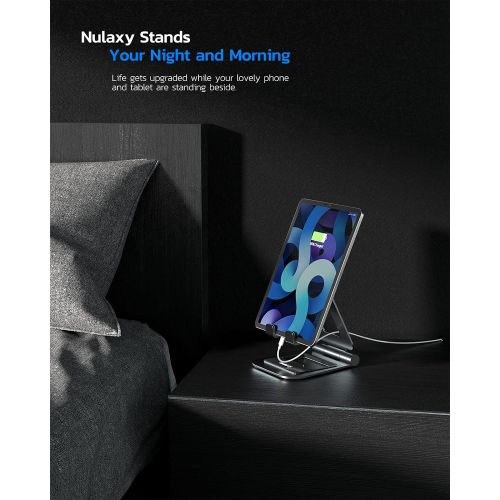  [아마존베스트]Nulaxy A5 Tablet Stand, Foldable Tablet Holder: Table Tablet Stand