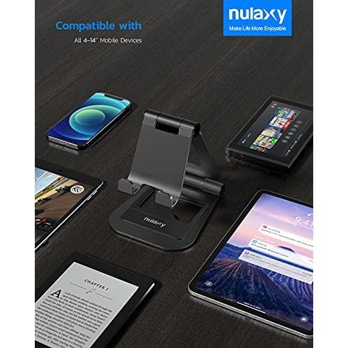  [아마존베스트]Nulaxy A5 Tablet Stand, Foldable Tablet Holder: Table Tablet Stand