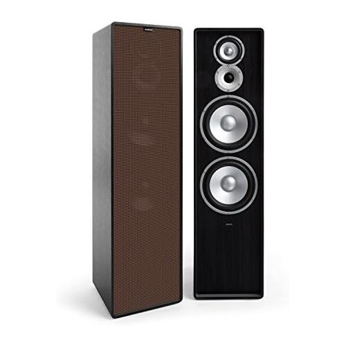  [아마존베스트]-Service-Informationen NUMAN Retrospective 1977 MKII Floor Speaker, 3-Way Speaker, HiFi Speaker, Brown Speaker Cover, 120 Watt, 2 x 20 cm Woofers, 10 cm Midrange, Tweeter, Black