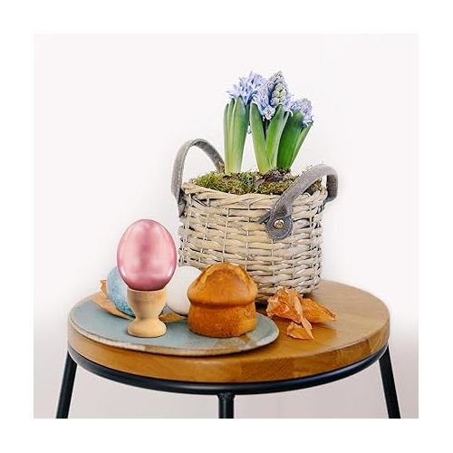  Wooden Egg Cup Holders, Unfinished Wooden Egg Cups Set for Craft Easter Birthday Shower Party Supplies, 10pcs- 1.2 x 1.4