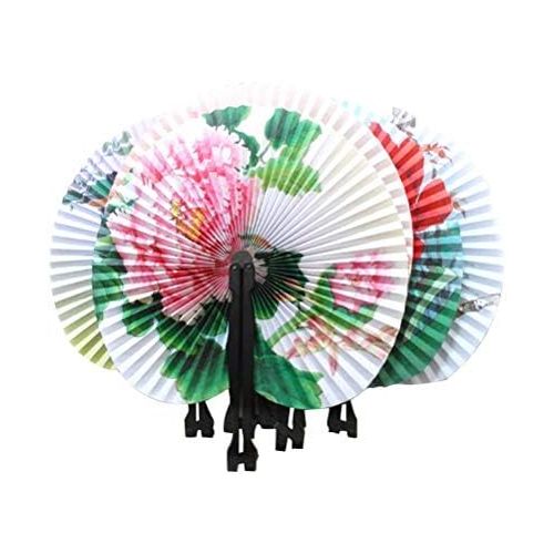  [아마존베스트]NUOBESTY Vintage Hand Fan Mini Paper Oriental Folding Fans Pack of 6