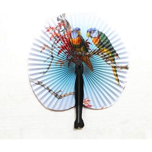  [아마존베스트]NUOBESTY Vintage Hand Fan Mini Paper Oriental Folding Fans Pack of 6