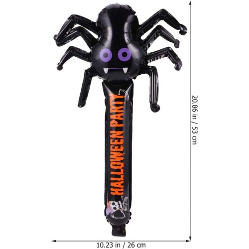  할로윈 용품NUOBESTY 12pcs Halloween Spider Inflatable Stick Inflatable Boom Sticks Cheer Sticks Noisemakers Halloween Party Favors