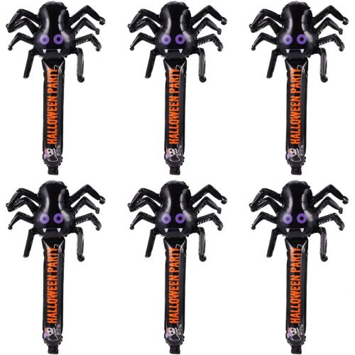  할로윈 용품NUOBESTY 12pcs Halloween Spider Inflatable Stick Inflatable Boom Sticks Cheer Sticks Noisemakers Halloween Party Favors