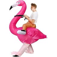 NUOBESTY Inflatable Flamingo Costume for Adults Kid Inflatable Halloween Costumes Blow up Flamingo Suit Animal Cosplay Party Costume for Carnival Christmas