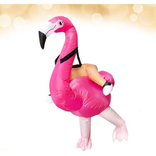  할로윈 용품NUOBESTY Inflatable Flamingo Costume for Adults Kid Inflatable Halloween Costumes Blow up Flamingo Suit Animal Cosplay Party Costume for Carnival Christmas