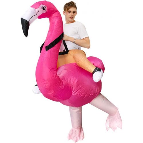  할로윈 용품NUOBESTY Inflatable Flamingo Costume for Adults Kid Inflatable Halloween Costumes Blow up Flamingo Suit Animal Cosplay Party Costume for Carnival Christmas