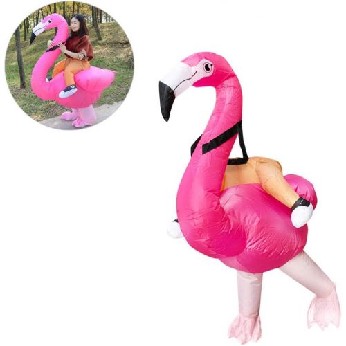  할로윈 용품NUOBESTY Inflatable Flamingo Costume for Adults Kid Inflatable Halloween Costumes Blow up Flamingo Suit Animal Cosplay Party Costume for Carnival Christmas