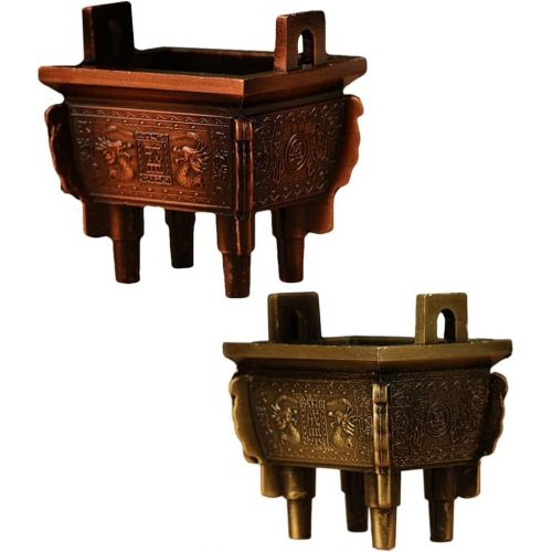  인센스스틱 NUOBESTY 2pcs Alloy Incense Burner Cone Coil Incense Holder Therapy Quadripod Censer Ornaments Aromatherapy Incense Stick Holder for Home Table Desk Supplies