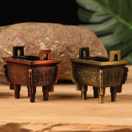  인센스스틱 NUOBESTY 2pcs Alloy Incense Burner Cone Coil Incense Holder Therapy Quadripod Censer Ornaments Aromatherapy Incense Stick Holder for Home Table Desk Supplies