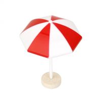 NUOLUX Sun Umbrella Beach Toys Miniature Landscape Bonsai Dollhouse Decor (Red)