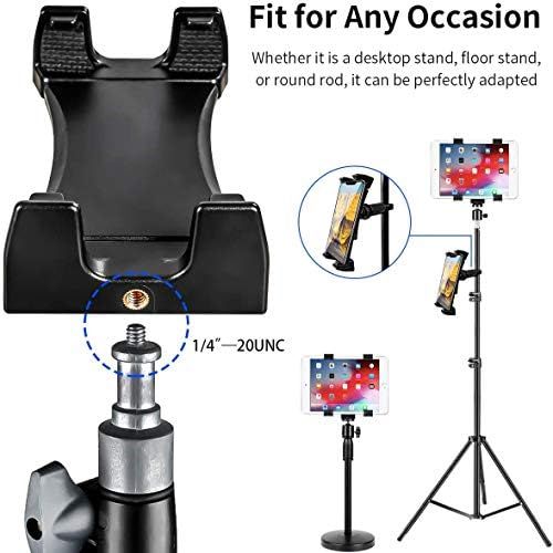  [아마존베스트]NUOMIC Tablet holder bicycle, iPad holder for car headrest/microphone stand/exercise bike/treadmill, 360° rotatable tablet holder for iPad series and tablet and 4.7-12.9 inches.