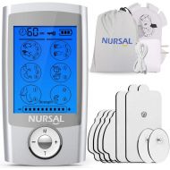 [아마존 핫딜]  [아마존핫딜]NURSAL TENS Unit Muscle Stimulator with 8 Electrode Pads, Rechargeable Electronic Pulse Massager for Pain Relief Therapy, Arthritis, Muscle Stiffness/Soreness and Aches, Perfect fo