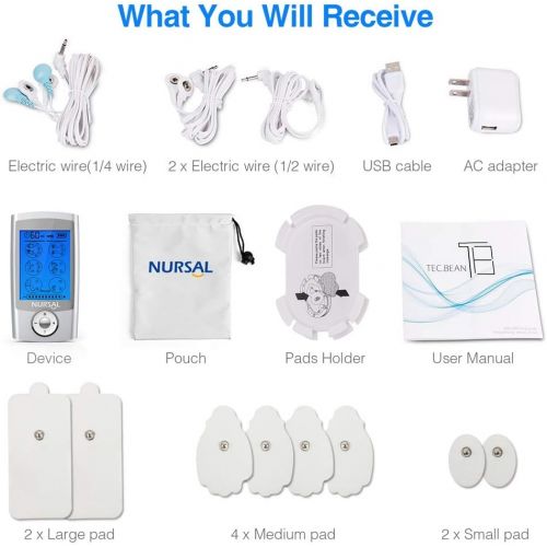  [아마존 핫딜]  [아마존핫딜]NURSAL TENS Unit Muscle Stimulator with 8 Electrode Pads, Rechargeable Electronic Pulse Massager for Pain Relief Therapy, Arthritis, Muscle Stiffness/Soreness and Aches, Perfect fo