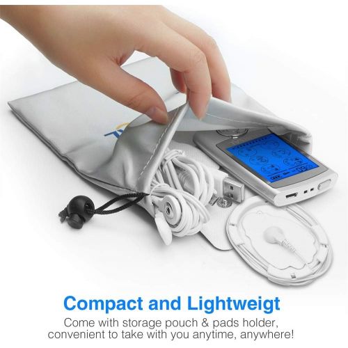  [아마존 핫딜]  [아마존핫딜]NURSAL TENS Unit Muscle Stimulator with 8 Electrode Pads, Rechargeable Electronic Pulse Massager for Pain Relief Therapy, Arthritis, Muscle Stiffness/Soreness and Aches, Perfect fo